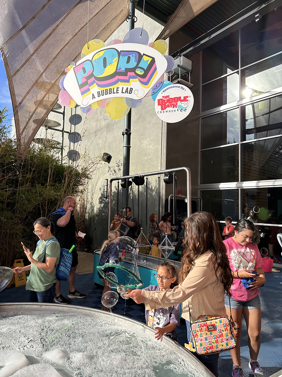 pop doseum and bubble bath car wash new exhibit