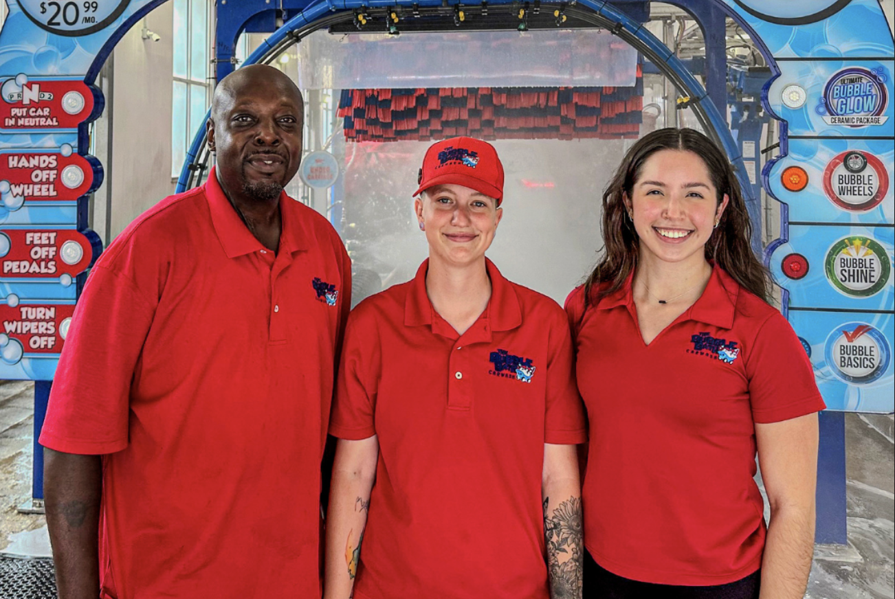 Employees at Bubble Bath Car Wash